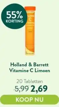 Holland & Barrett Vitamine c limoen aanbieding