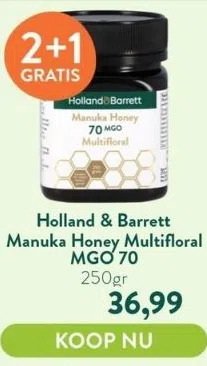 Holland & Barrett Manuka honey multifloral mgo 70 aanbieding
