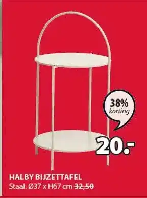 Jysk Halby bijzettafel aanbieding