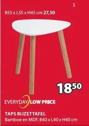 Jysk Everyday low price taps bijzettafel aanbieding