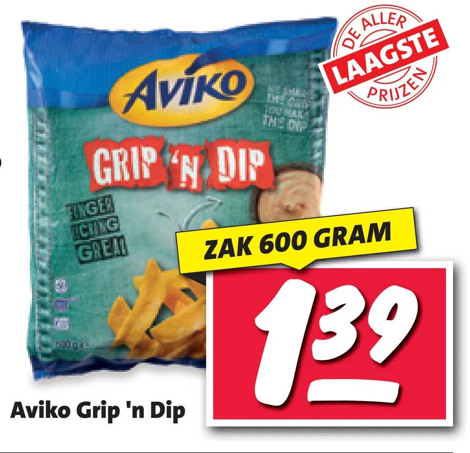 Aviko grip 'n dip aanbieding bij Nettorama