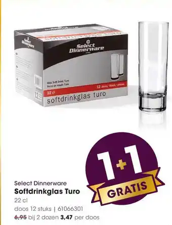 HANOS Select Dinnerware Softdrinkglas Turo 1+1 Gratos aanbieding