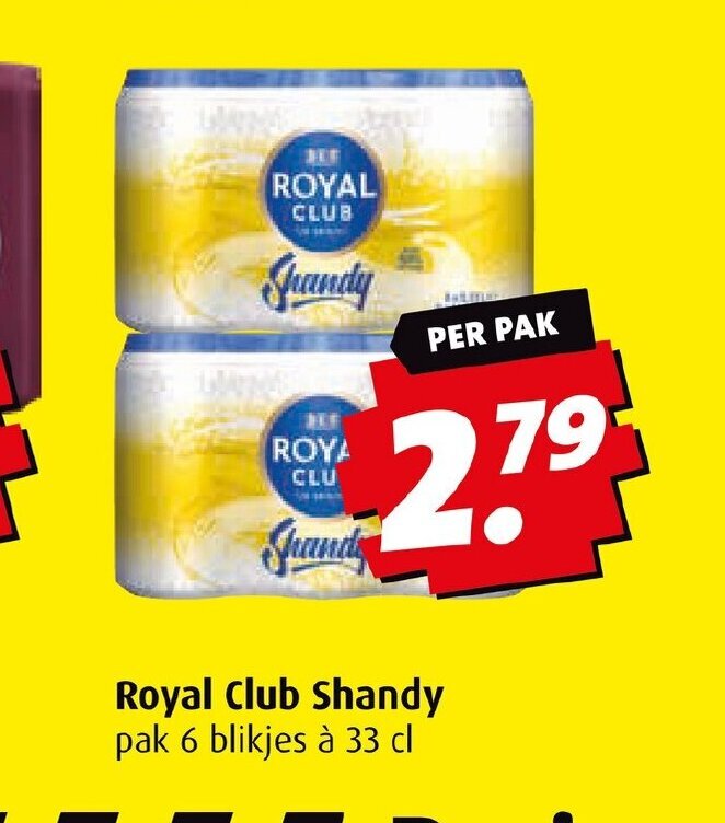 Royal Club Shandy Pak 6 Blikjes à 33 Cl Aanbieding Bij Boni