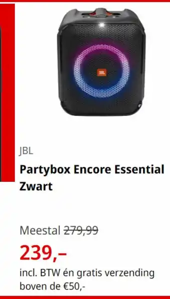 MediaMarkt Partybox Encore Essential Zwart aanbieding