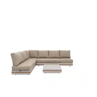 fonQ Lanterfant loungeset olivia | aluminium | beige | 6 personen aanbieding