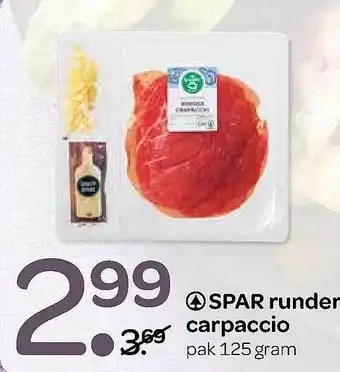 Spar Spar Runder Carpaccio 125 gram aanbieding