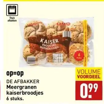 ALDI De afbakker meergranen kaiserbroodjes aanbieding