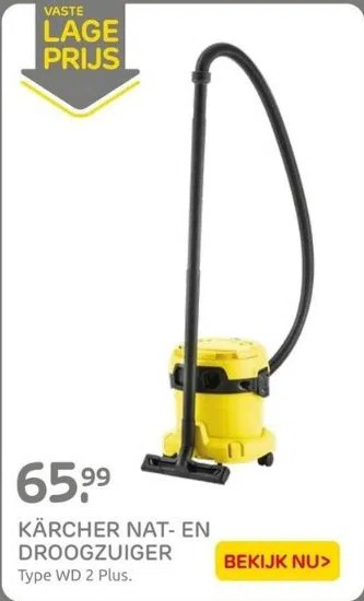 Praxis Kärcher nat- en droogzuiger aanbieding