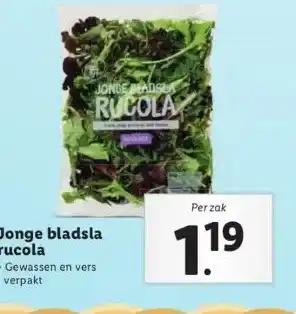 Lidl Jonge bladsla rucola aanbieding