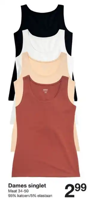 Zeeman Dames singlet 34-50 aanbieding