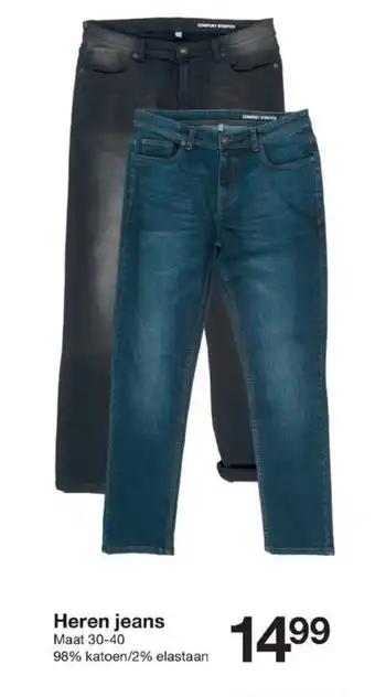 Zeeman Heren jeans 30-40 aanbieding