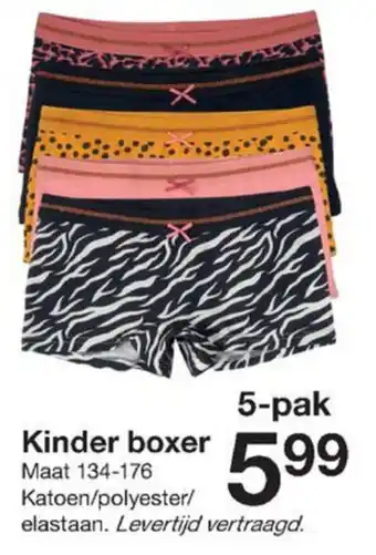 Zeeman Kinder boxer 134-176 5-pak aanbieding