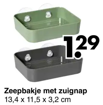 Wibra Zeepbakje met zuignap aanbieding