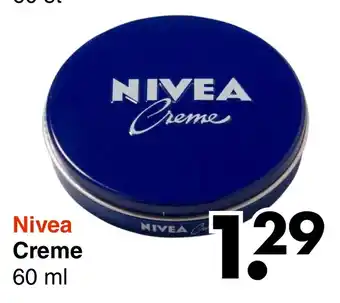 Wibra Nivea creme 60ml aanbieding