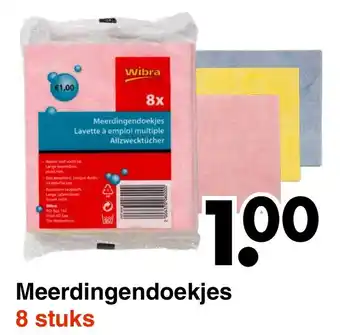 Wibra Wibra Meerdingendoekjes 8st aanbieding