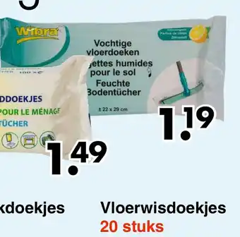 Wibra Wibra Vloerwisdoekjes 20st aanbieding