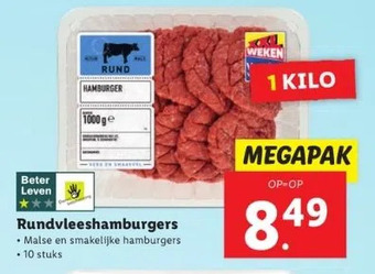 Lidl Rundvleeshamburgers aanbieding