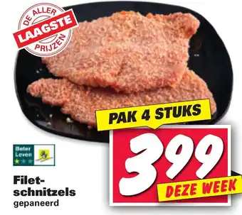 Nettorama Filetschnitzels 4st aanbieding