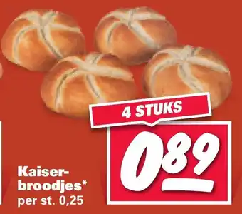 Nettorama Kaiserbroodjes 4 st aanbieding