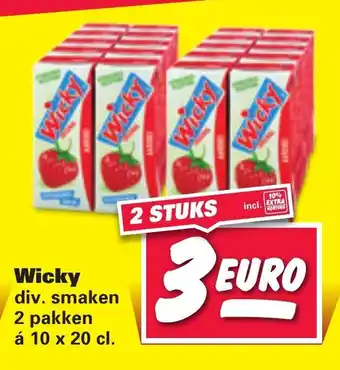 Nettorama Wicky 200ml 2*10-pack aanbieding