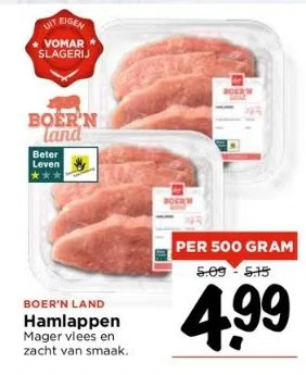 Vomar Voordeelmarkt Hamlappen aanbieding