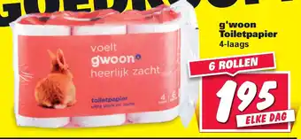 Nettorama G'woon toiletrpapier 4-laags 6 rollen aanbieding