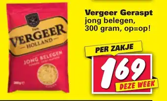 Nettorama Vergeer geraspte kaas 300g aanbieding