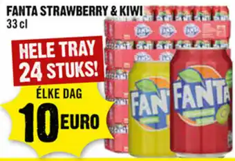 Dirck 3 Fanta Strawberry & Kiwi 24*330ml aanbieding