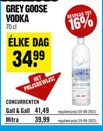 Dirck 3 Grey Goose vodka 700ml aanbieding