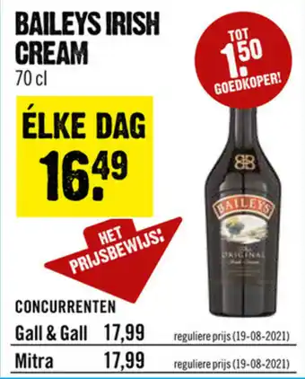 Dirck 3 Baileys Irish Cream 700ml aanbieding