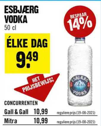 Dirck 3 Esbjaerg vodka 500ml aanbieding