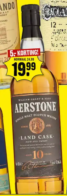 Dirck 3 Aerstone Land Cask malt whisky 700ml aanbieding