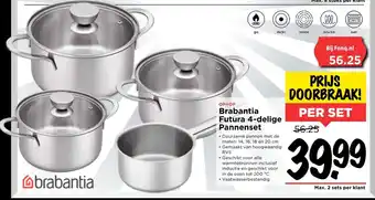 Vomar Voordeelmarkt Brabantia Futura 4-delige pannenset aanbieding