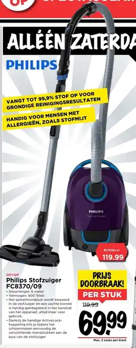 Vomar Voordeelmarkt Philips Stofzuiger | FC8370/09 aanbieding