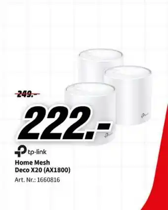 MediaMarkt Tp-link home mesh deco x20 (ax1800) aanbieding