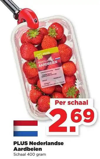 PLUS Plus nederlandse aardbeien 400 gram aanbieding