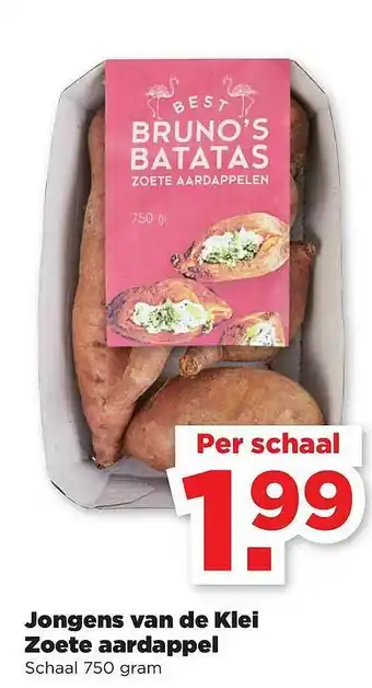 PLUS Jongens van de klei zoete aardappel 750 gram aanbieding