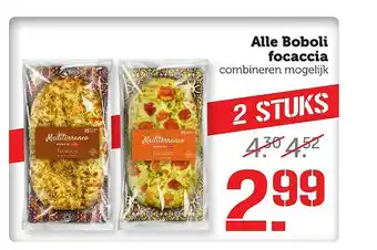 Coop Alle boboli focaccia aanbieding