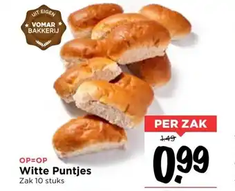 Vomar Voordeelmarkt Witte puntjes 10st aanbieding