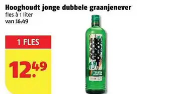 Poiesz Hooghoudt jonge dubbele graanjenever 1 liter aanbieding