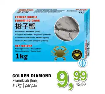 Amazing Oriëntal Golden Diamond Zwemkrab (Heel) aanbieding