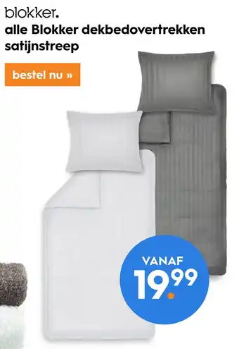 Blokker alle Blokker dekbedovertrekken satijnstreep aanbieding