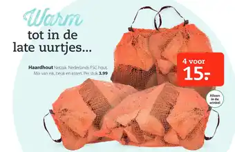 Boerenbond Haardhout aanbieding