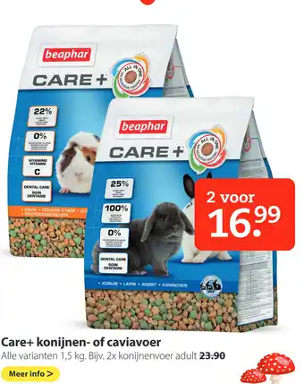 Boerenbond Care+ konijnen- of caviavoer aanbieding