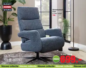 Budget Home Store Relaxfauteuil Faro manueel verstelbaar aanbieding