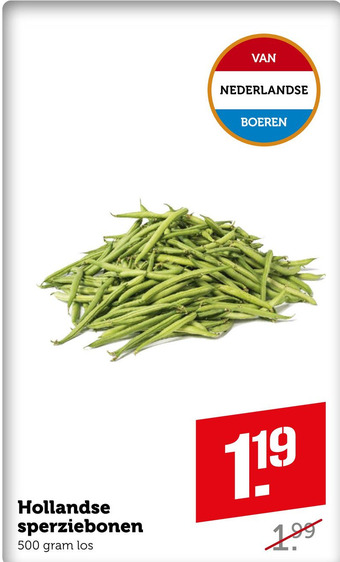 Coop Hollandse sperziebonen aanbieding