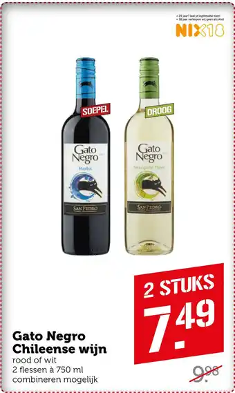 Coop Gato Negro Chileense wijn aanbieding