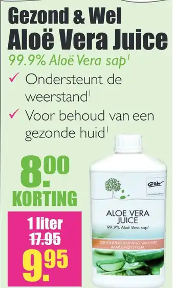 Gezond & Wel Gezond & Wel Aloë Vera Juice aanbieding