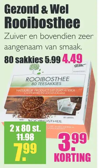 Gezond & Wel Gezond & Wel Rooibosthee aanbieding