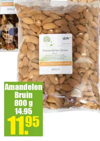 Gezond & Wel Amandelen Bruin 800 g aanbieding